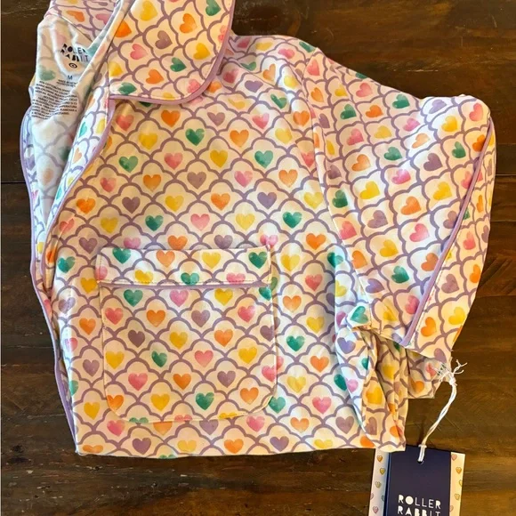 Roller Rabbit Target Multicolor Geo Hearts Pajama Set NWT - Picture 4 of 8
